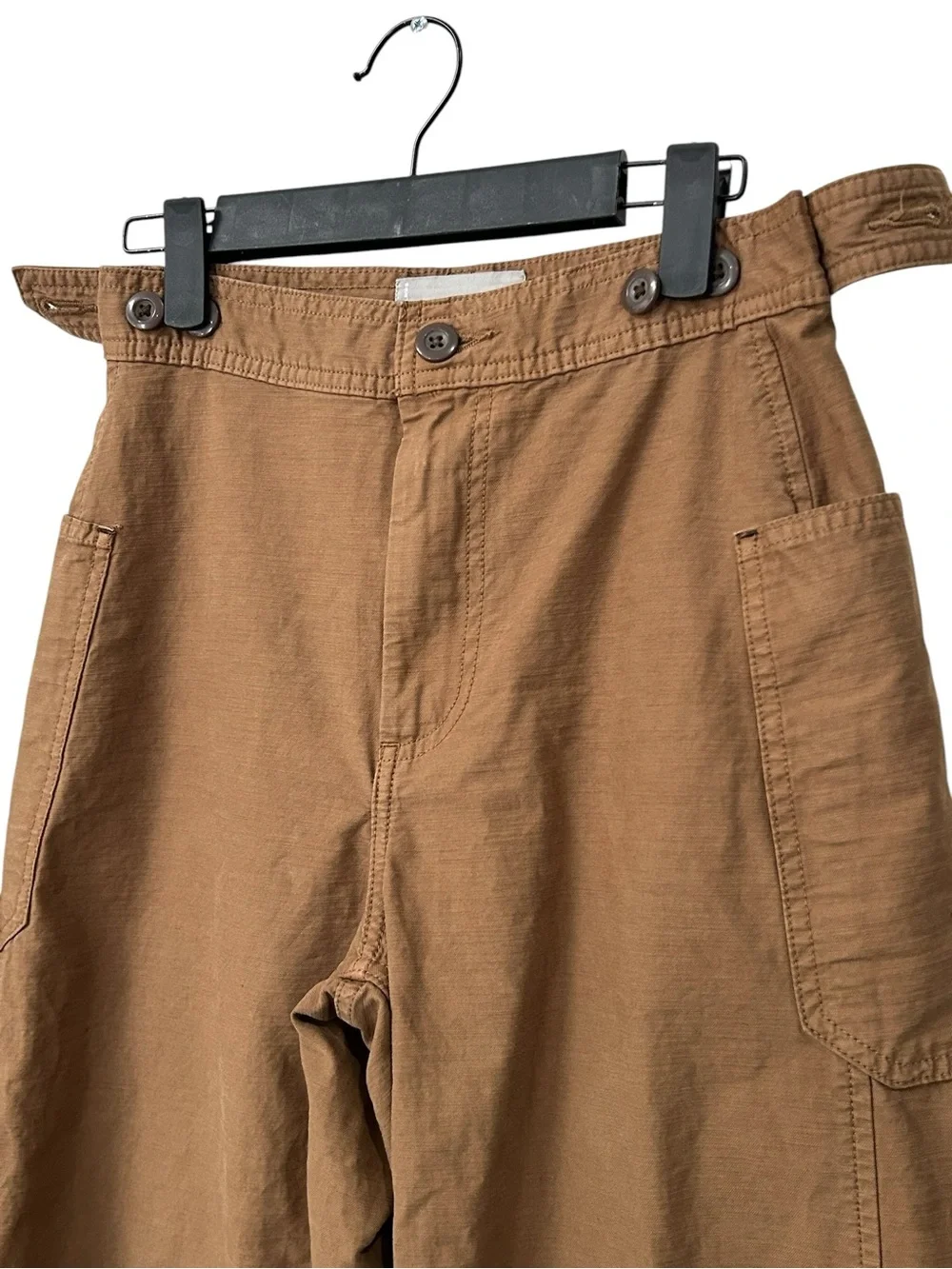 Everlane Fatigue Barrel Pant In Toasted Coconut Sz 00 Organic Cotton Linen Blend